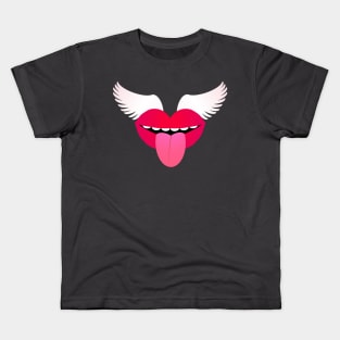 Kissy Red Lips Kids T-Shirt